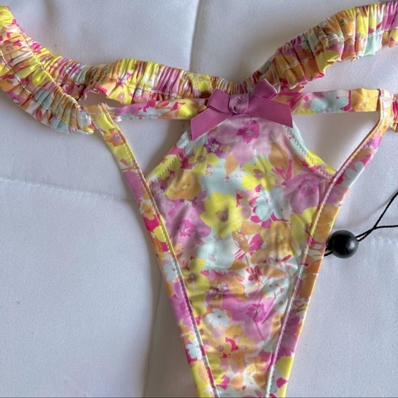 *Pics Updated!*🍋For Love and Lemons Pastel Punch Mini Dress WITH Thong Panty! - Picture 15 of 16